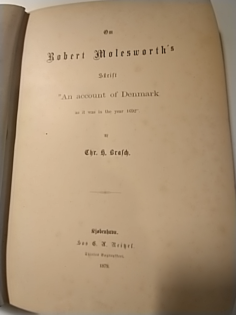 Om Robert Molesworths skrift